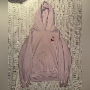 Hollister Pink Hoodie with Cherry Embroidery